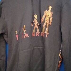 I Am Groot Graphic Hoodie - Dark Grey